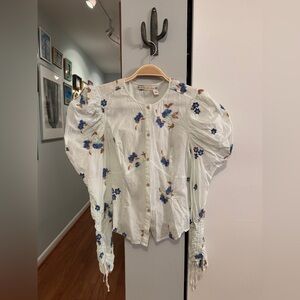 Chelsea & Violet White Floral Embroidered Blouse